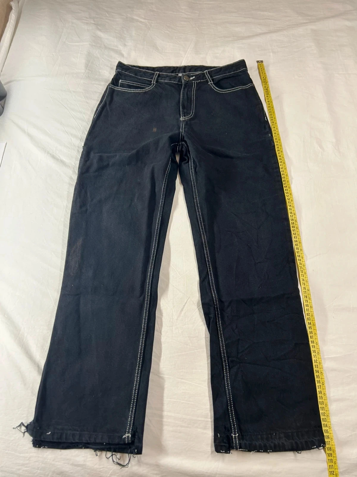 Jean preto de perna larga kiabi – photo 2
